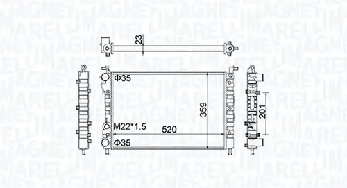 воден радиатор MAGNETI MARELLI 350213171100