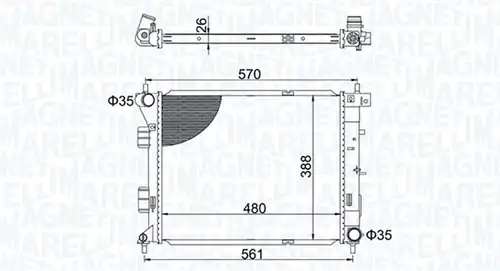 воден радиатор MAGNETI MARELLI 350213173600