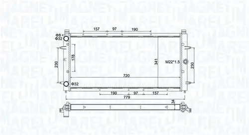 воден радиатор MAGNETI MARELLI 350213174600