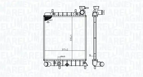 воден радиатор MAGNETI MARELLI 350213174800