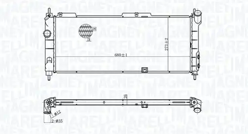 воден радиатор MAGNETI MARELLI 350213175300