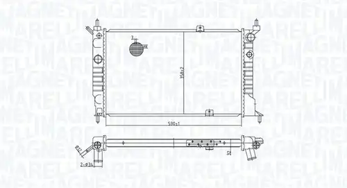 воден радиатор MAGNETI MARELLI 350213175500