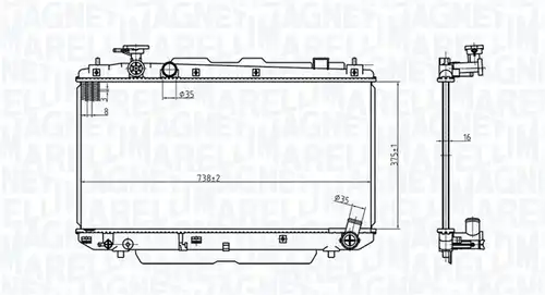 воден радиатор MAGNETI MARELLI 350213176500