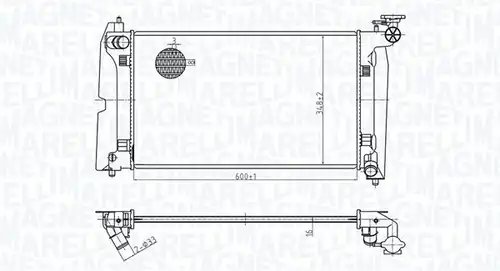 воден радиатор MAGNETI MARELLI 350213178300