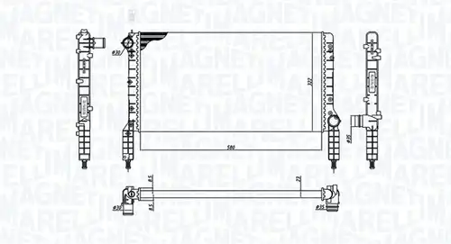 воден радиатор MAGNETI MARELLI 350213180000