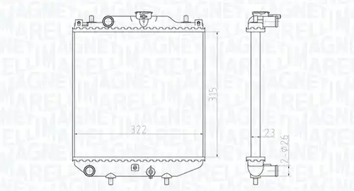 воден радиатор MAGNETI MARELLI 350213180300