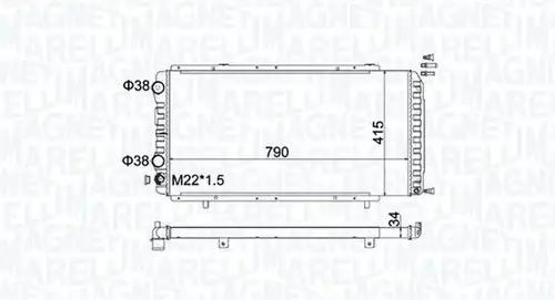 воден радиатор MAGNETI MARELLI 350213180900