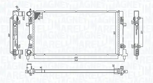 воден радиатор MAGNETI MARELLI 350213182300