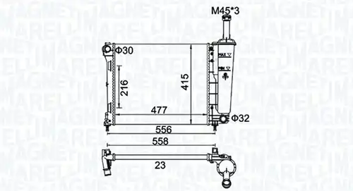 воден радиатор MAGNETI MARELLI 350213183900