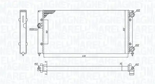 воден радиатор MAGNETI MARELLI 350213185300