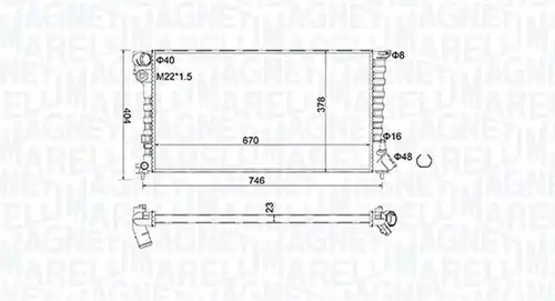воден радиатор MAGNETI MARELLI 350213186600