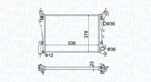 воден радиатор MAGNETI MARELLI 350213186700