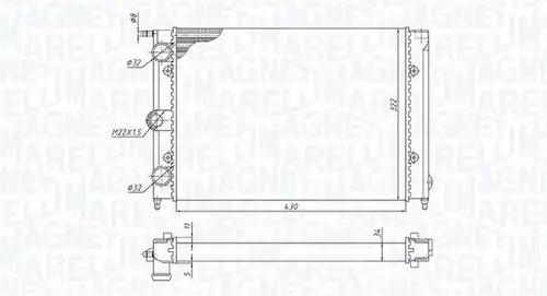 воден радиатор MAGNETI MARELLI 350213187300