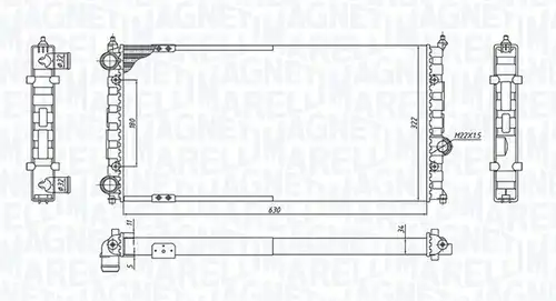 воден радиатор MAGNETI MARELLI 350213187800