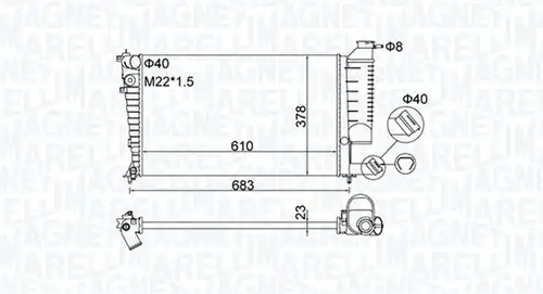 воден радиатор MAGNETI MARELLI 350213189500
