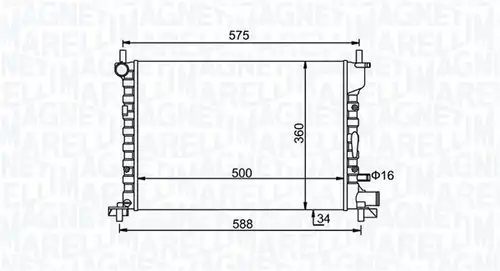 воден радиатор MAGNETI MARELLI 350213193300