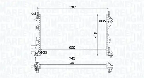 воден радиатор MAGNETI MARELLI 350213195700