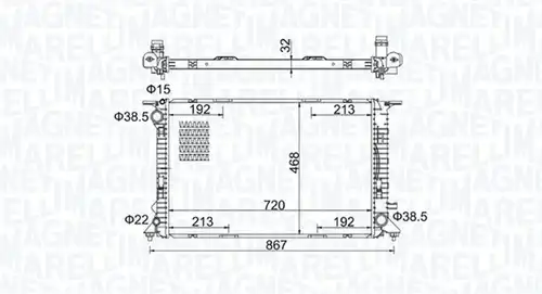 воден радиатор MAGNETI MARELLI 350213195800