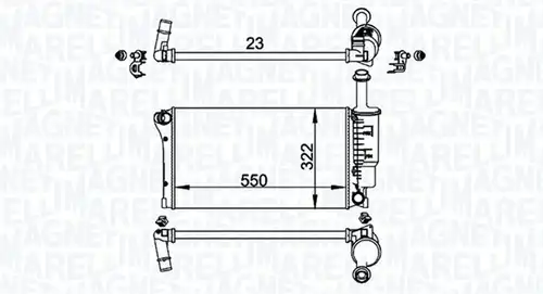 воден радиатор MAGNETI MARELLI 350213196200