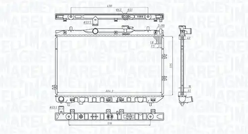 воден радиатор MAGNETI MARELLI 350213197100