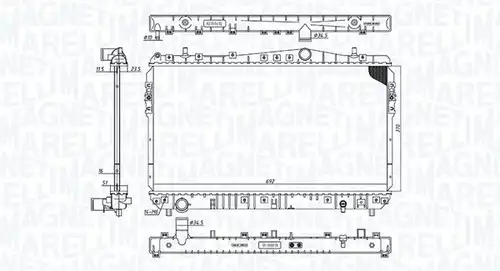 воден радиатор MAGNETI MARELLI 350213197600