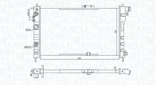 воден радиатор MAGNETI MARELLI 350213197900