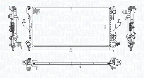 воден радиатор MAGNETI MARELLI 350213198200
