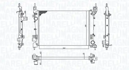 воден радиатор MAGNETI MARELLI 350213200400