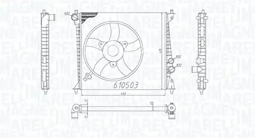 воден радиатор MAGNETI MARELLI 350213200500