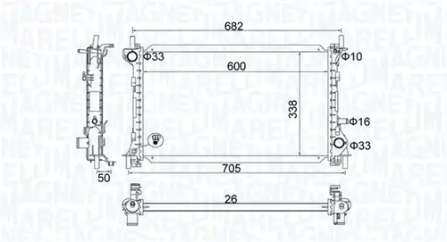 воден радиатор MAGNETI MARELLI 350213201200