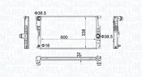 воден радиатор MAGNETI MARELLI 350213202200