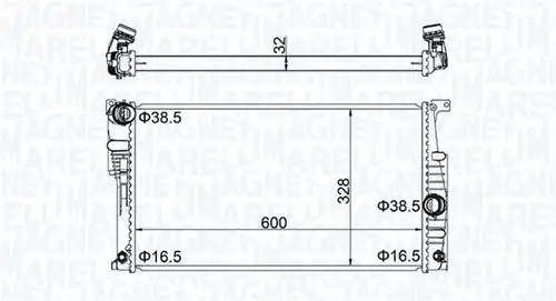 воден радиатор MAGNETI MARELLI 350213202300