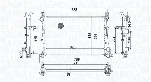 воден радиатор MAGNETI MARELLI 350213203400