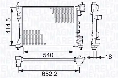 воден радиатор MAGNETI MARELLI 350213203500