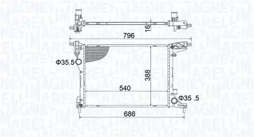 воден радиатор MAGNETI MARELLI 350213203700