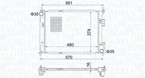 воден радиатор MAGNETI MARELLI 350213204500