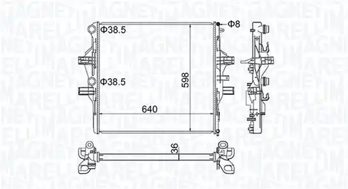 воден радиатор MAGNETI MARELLI 350213204700