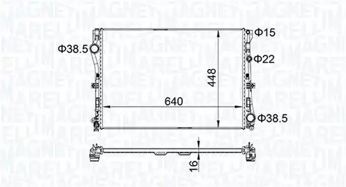 воден радиатор MAGNETI MARELLI 350213205400