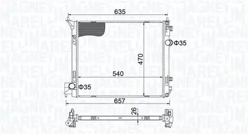 воден радиатор MAGNETI MARELLI 350213205800
