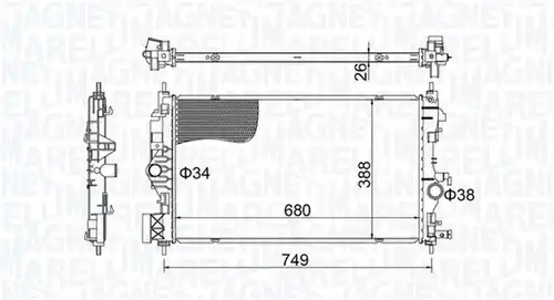 воден радиатор MAGNETI MARELLI 350213206300