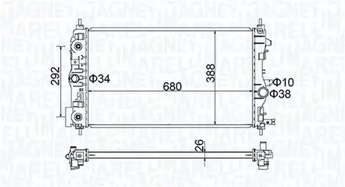 воден радиатор MAGNETI MARELLI 350213206400