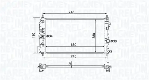 воден радиатор MAGNETI MARELLI 350213206500
