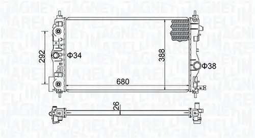 воден радиатор MAGNETI MARELLI 350213206600