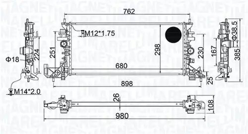 воден радиатор MAGNETI MARELLI 350213206700