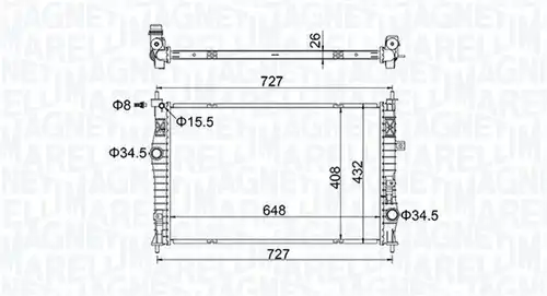 воден радиатор MAGNETI MARELLI 350213207200