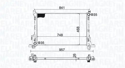 воден радиатор MAGNETI MARELLI 350213207800