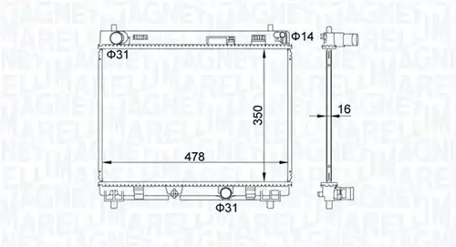 воден радиатор MAGNETI MARELLI 350213208200