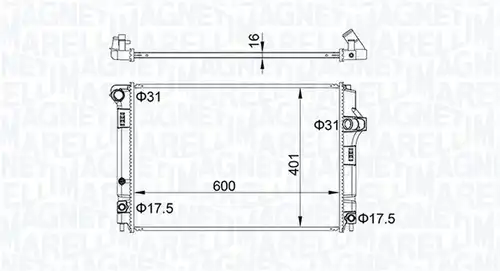 воден радиатор MAGNETI MARELLI 350213208300