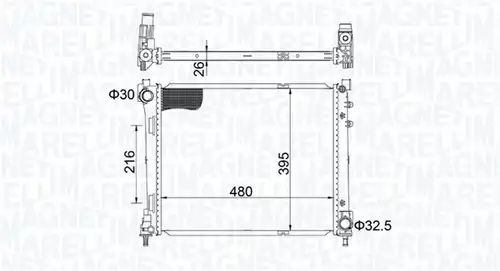 воден радиатор MAGNETI MARELLI 350213209200