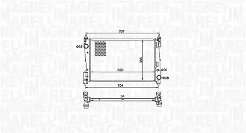 воден радиатор MAGNETI MARELLI 350213385000